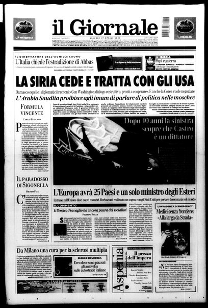 Il giornale : quotidiano del mattino